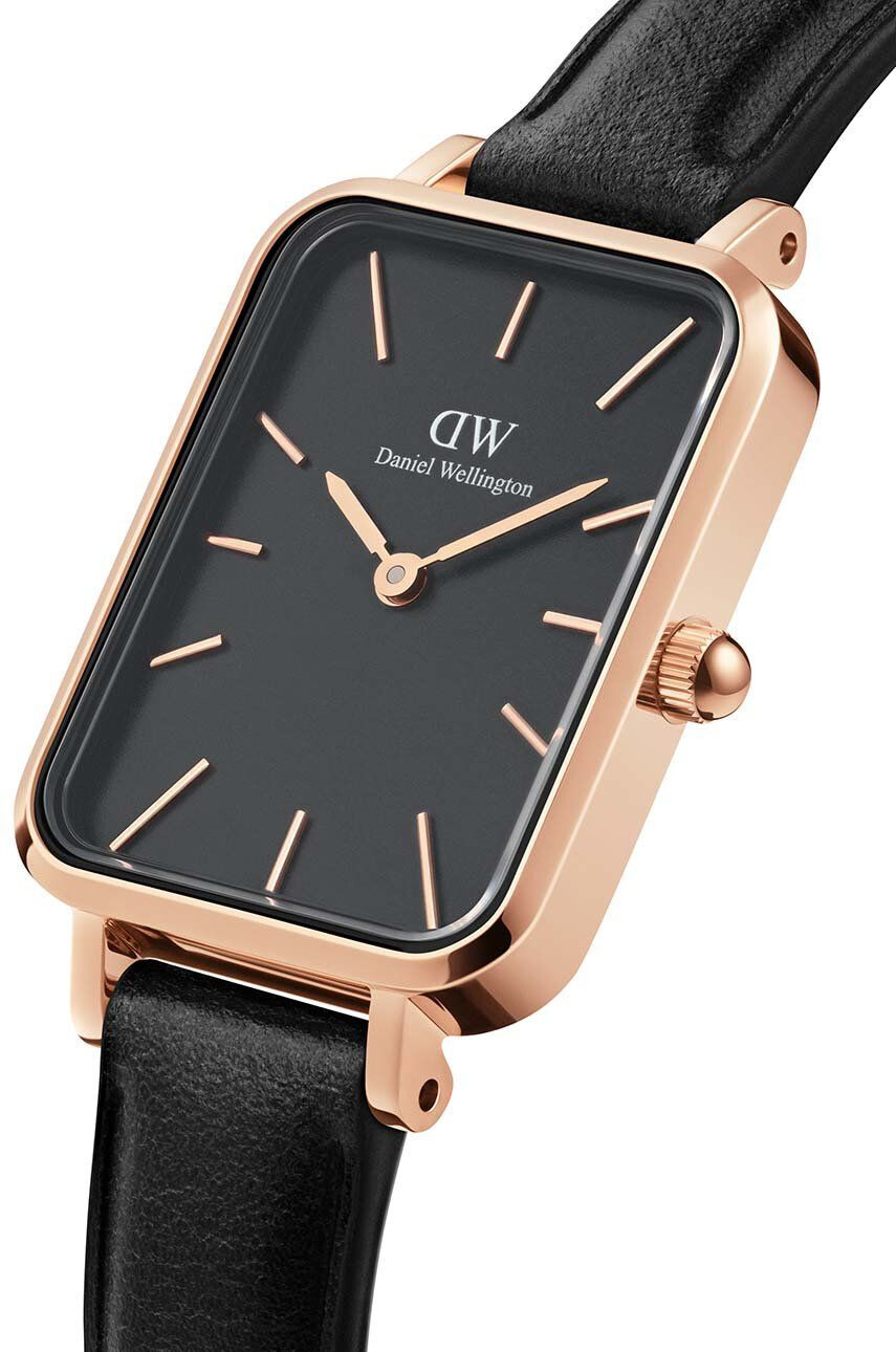 Daniel Wellington Hodinky Quadro Pressed dámske ružová farba - Pepit.sk