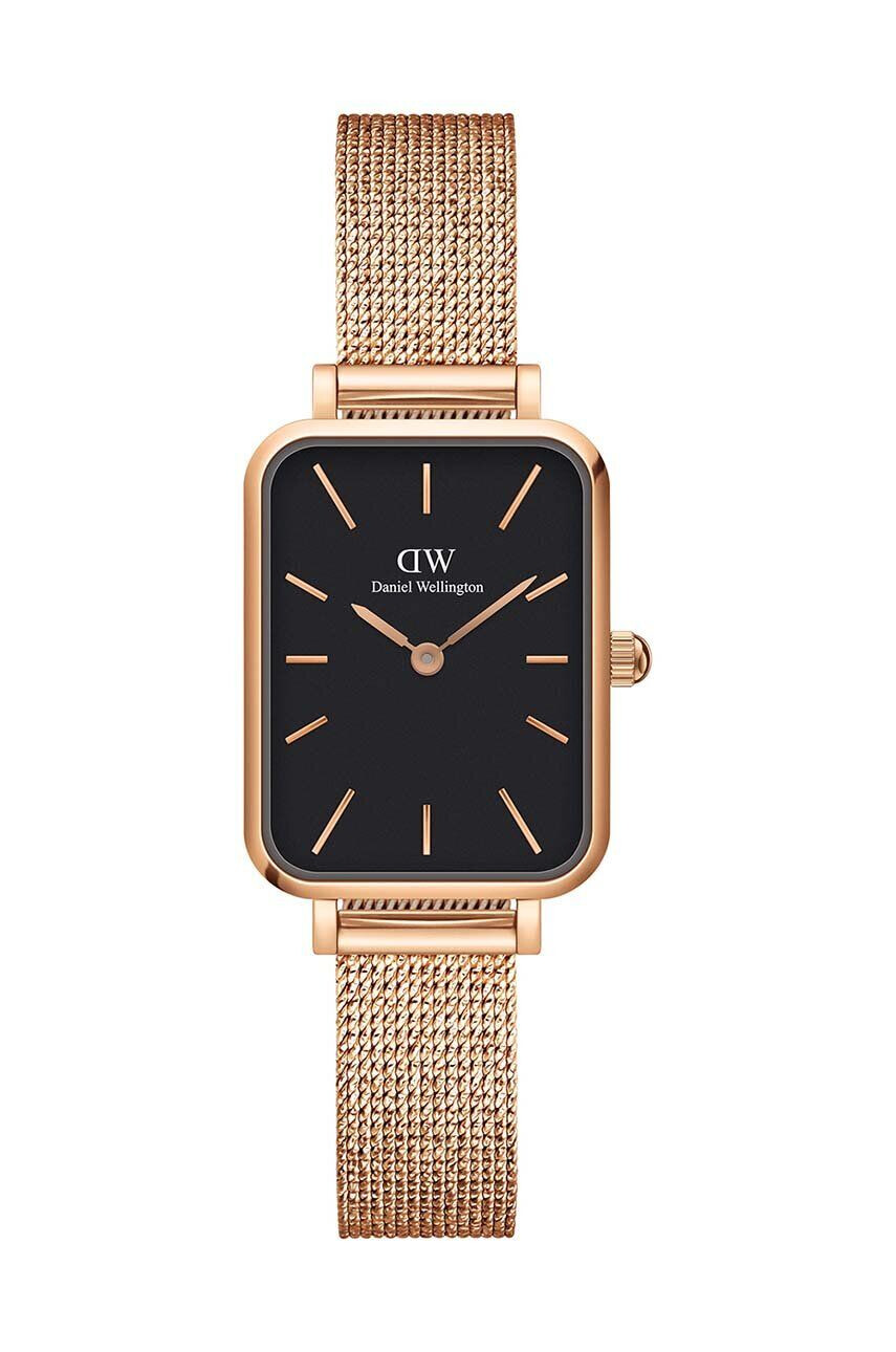 Daniel Wellington Hodinky Quadro Pressed dámske ružová farba - Pepit.sk