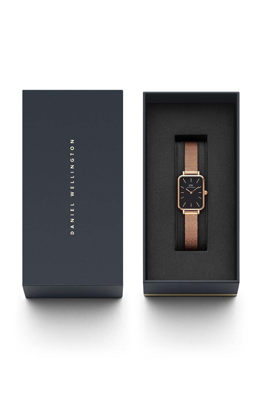 Daniel Wellington Hodinky Quadro Pressed dámske ružová farba - Pepit.sk