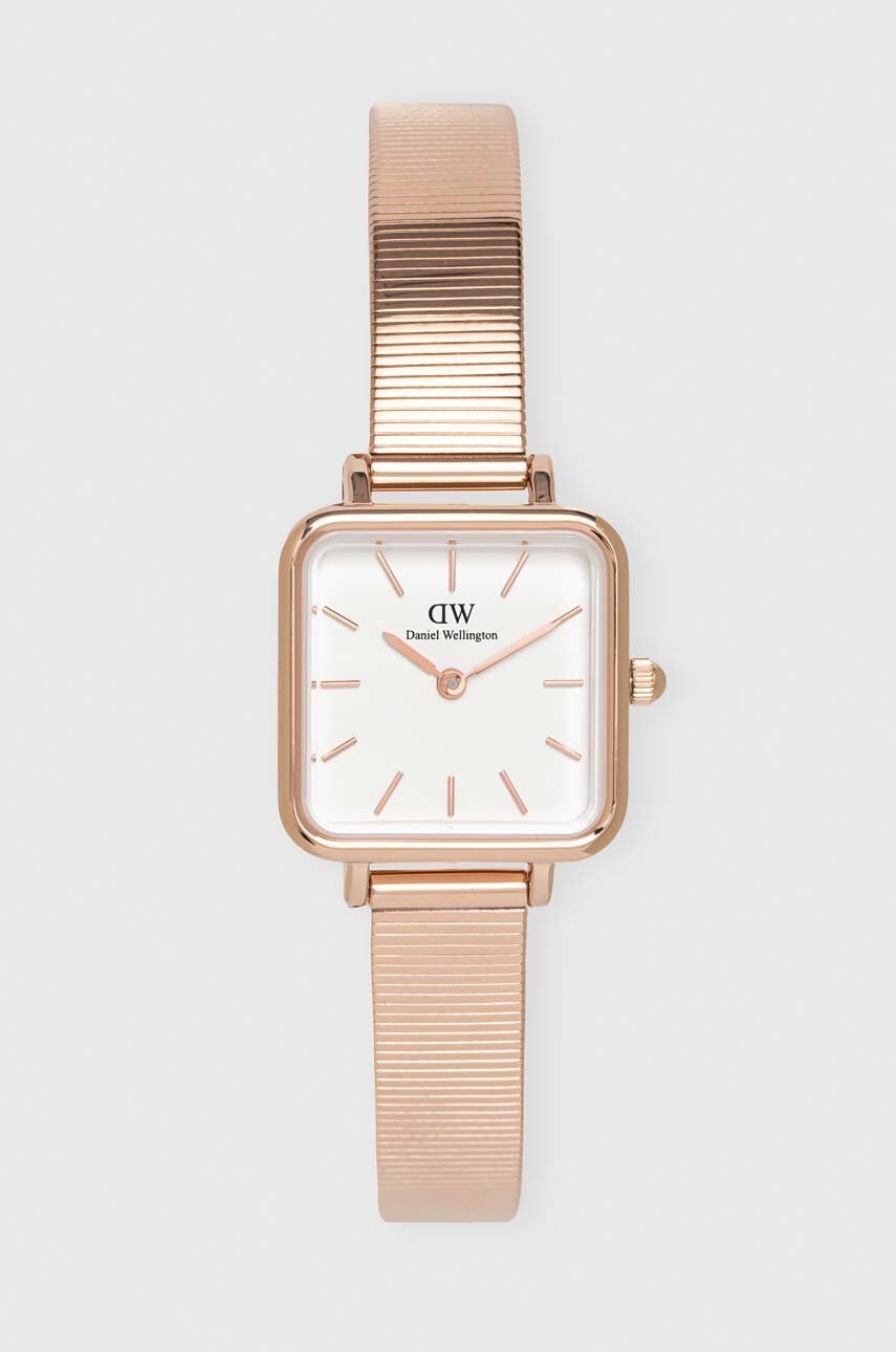 Daniel Wellington Hodinky Quadro Studio dámske ružová farba - Pepit.sk