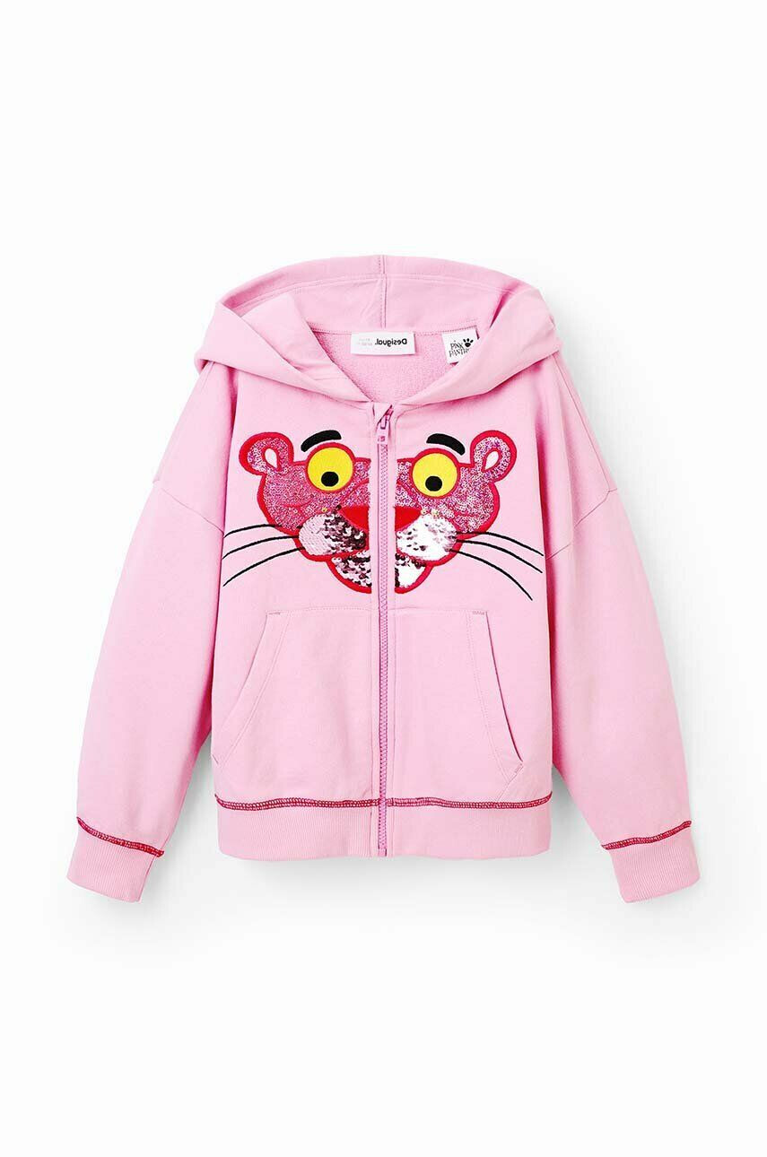 Desigual Detská bavlnená mikina Pink Panther - Pepit.sk