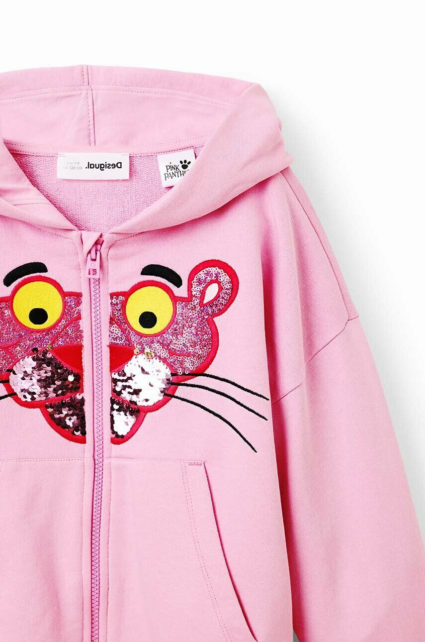 Desigual Detská bavlnená mikina Pink Panther - Pepit.sk