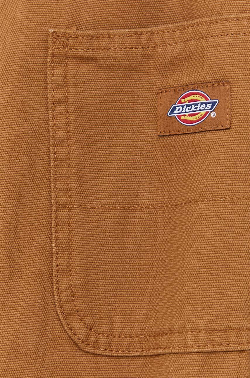 Dickies Bavlnená košeľa pánska hnedá farba regular s klasickým golierom - Pepit.sk