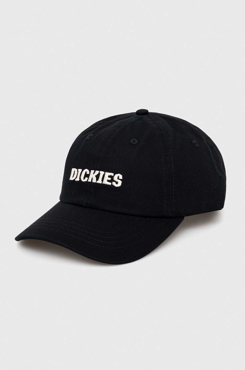 Dickies Bavlnená šiltovka čierna farba s nášivkou - Pepit.sk