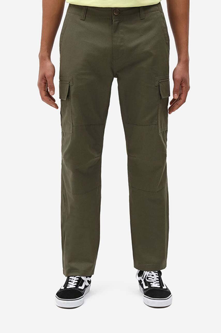 Dickies Bavlnené nohavice DK0A4XDUMGR-GREEN zelená farba rovné - Pepit.sk