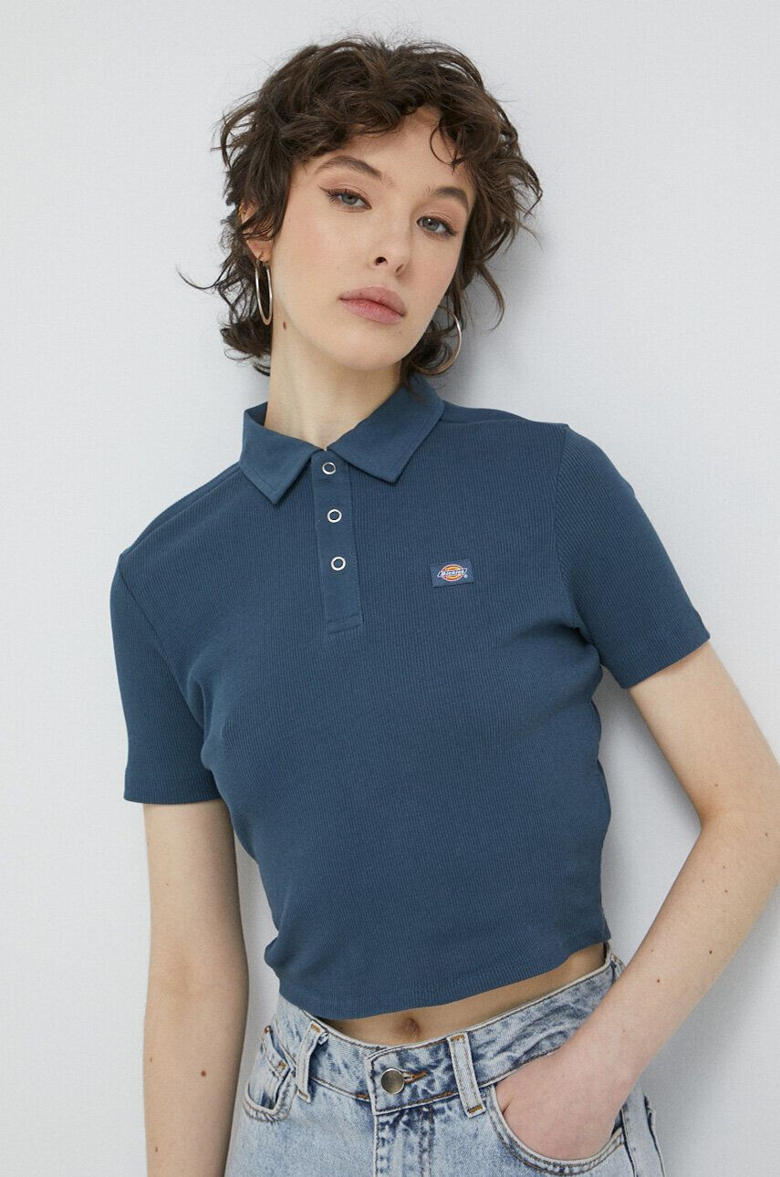 Dickies Bavlnené polo tričko tmavomodrá farba - Pepit.sk