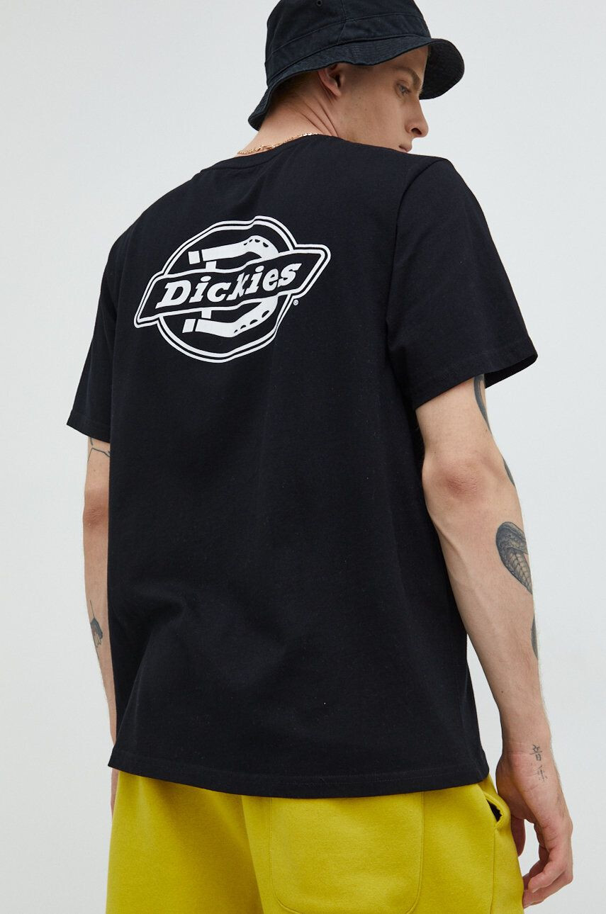 Dickies Bavlnené tričko čierna farba s potlačou - Pepit.sk