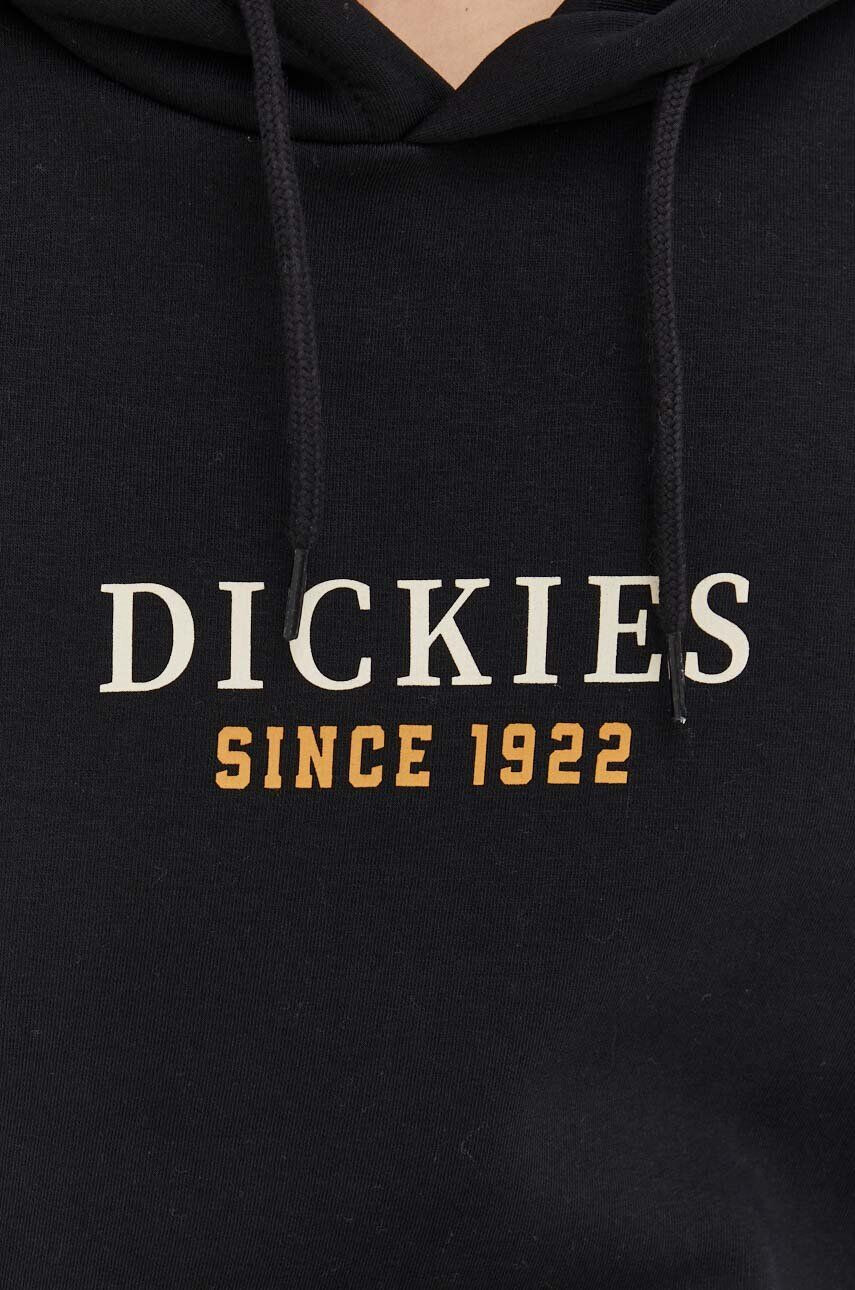 Dickies Mikina pánska čierna farba s kapucňou s potlačou - Pepit.sk