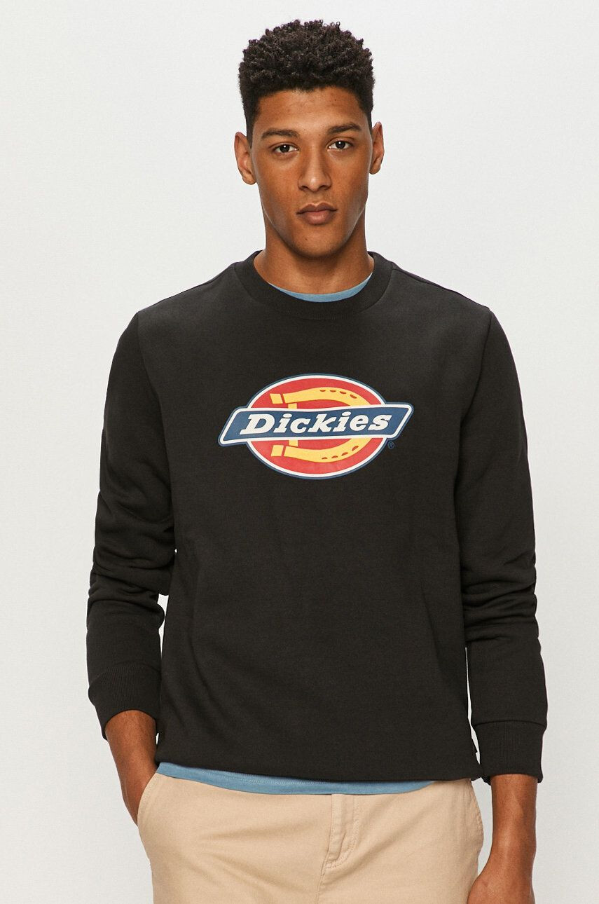 Dickies Mikina DK0A4XCIBLK-BLACK pánska čierna farba s potlačou - Pepit.sk