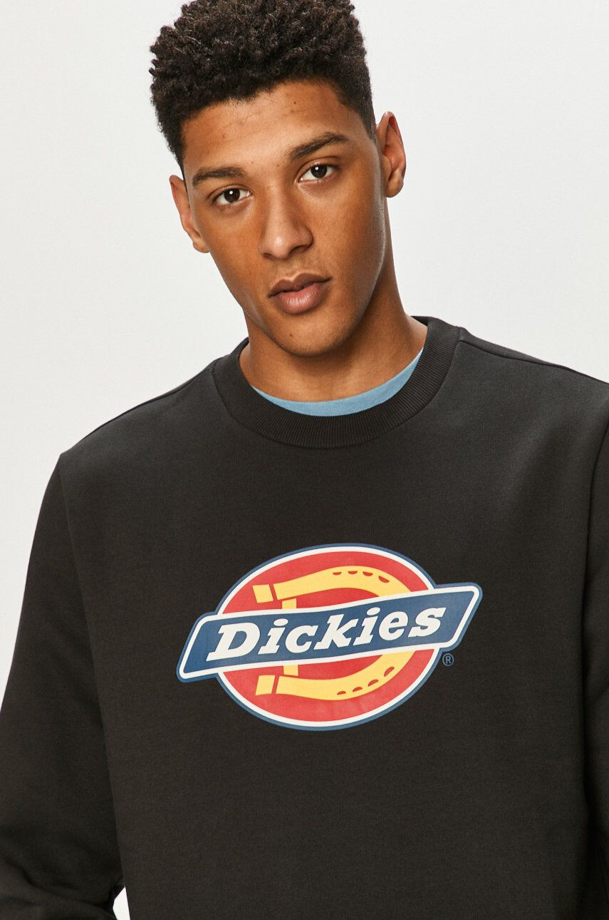 Dickies Mikina DK0A4XCIBLK-BLACK pánska čierna farba s potlačou - Pepit.sk