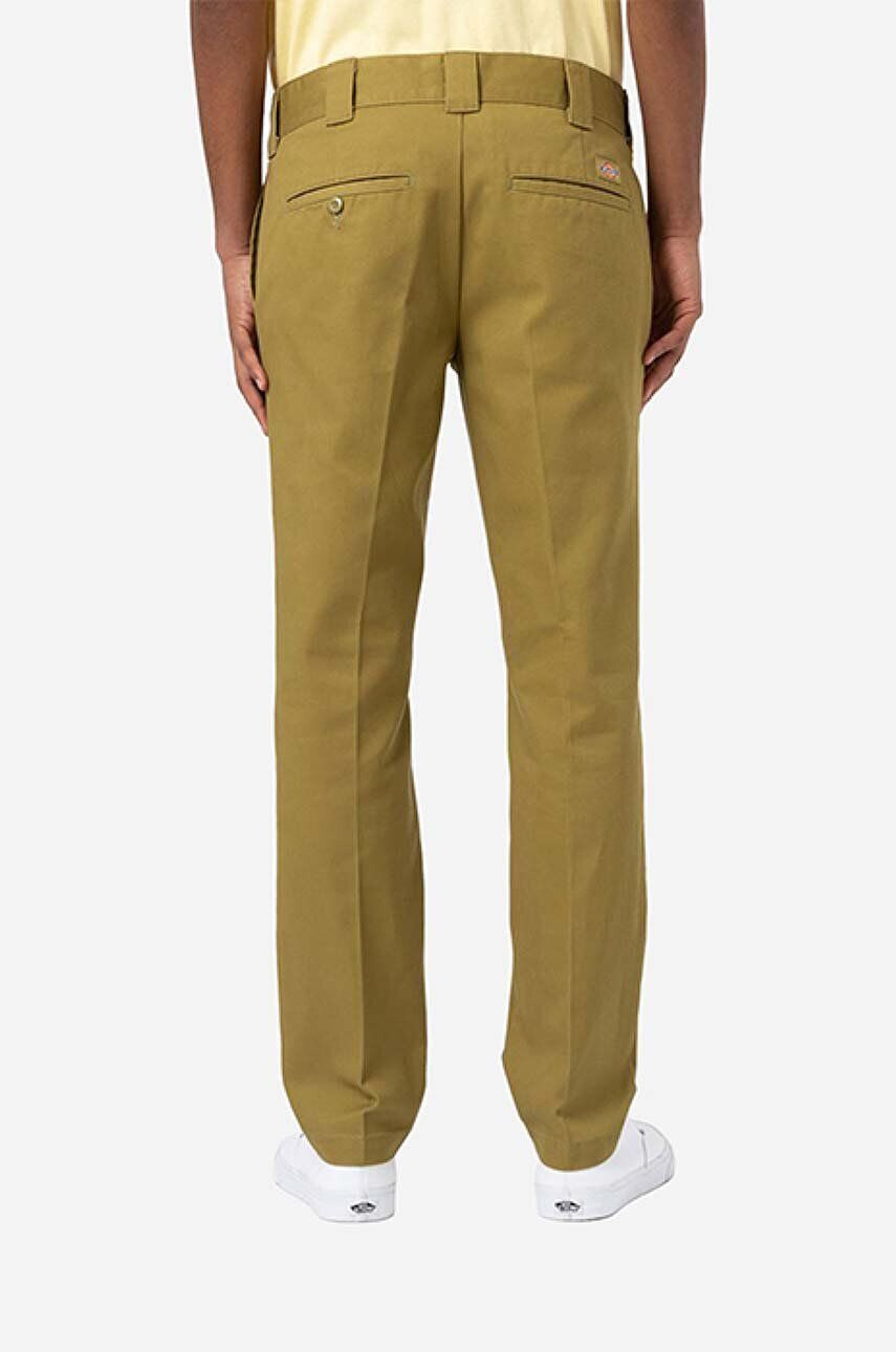 Dickies Nohavice 872 Work Pant Rec DK0A4XK8KHK-KHAKI pánske zelená farba priliehavé - Pepit.sk