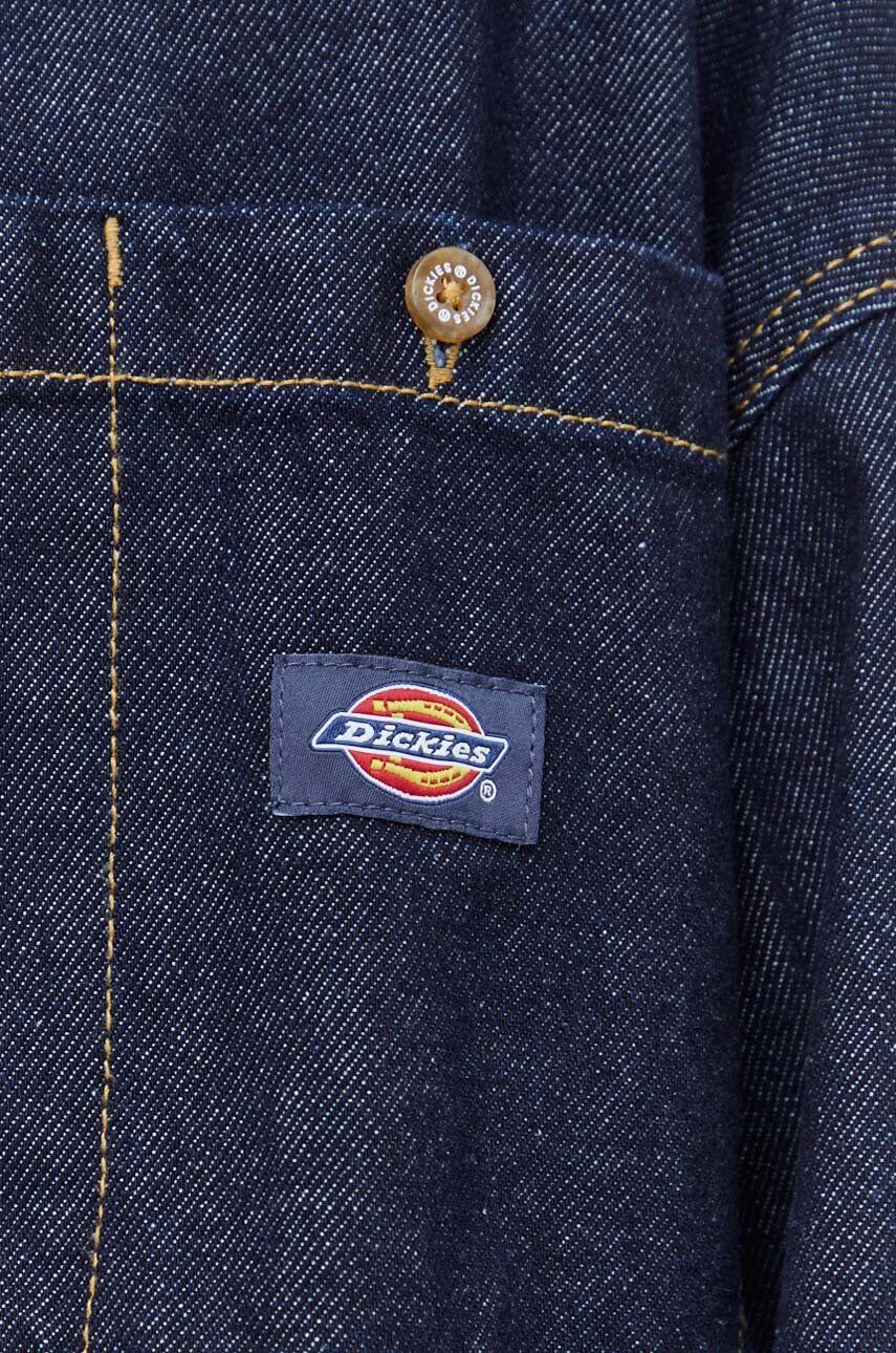 Dickies Rifľová košeľa pánska tmavomodrá farba voľný strih - Pepit.sk