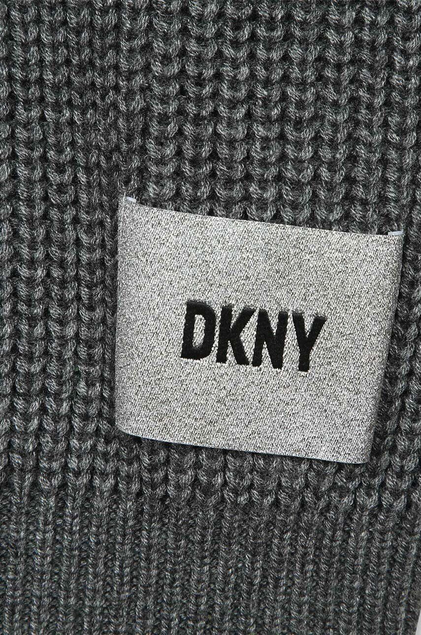 DKNY Detský sveter s prímesou vlny šedá farba tenký - Pepit.sk