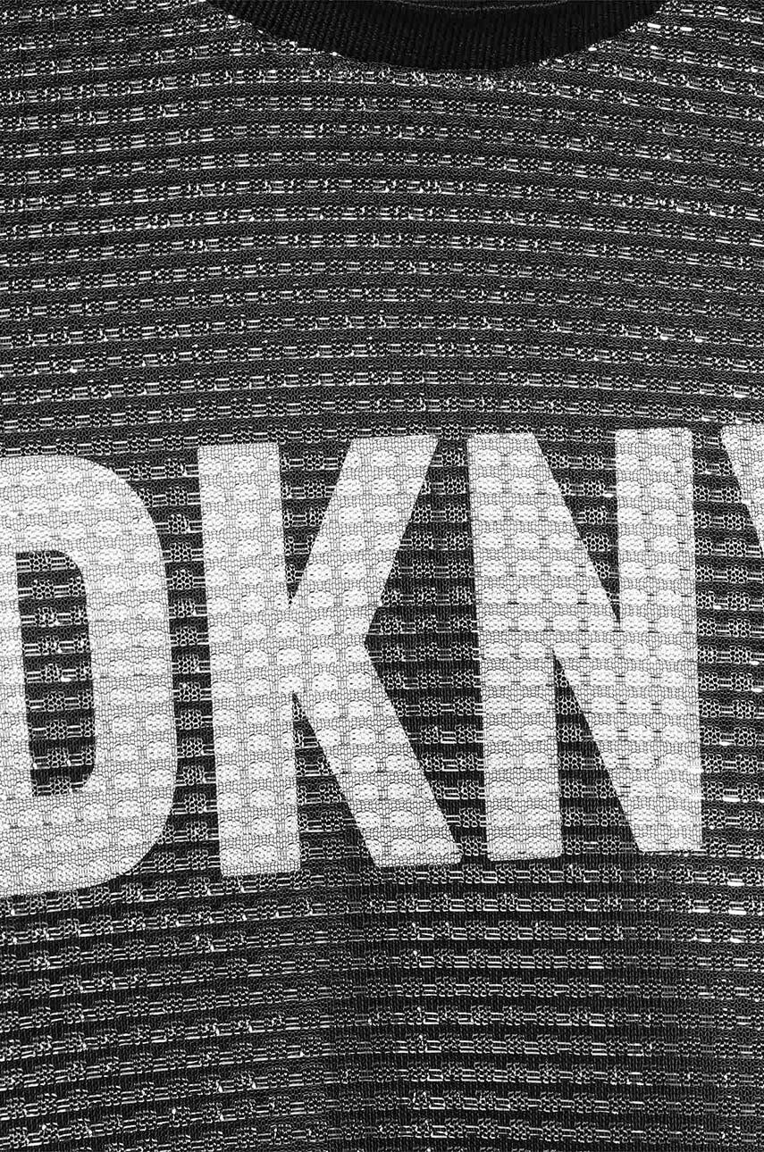 DKNY Dievčenské šaty šedá farba mini áčkový strih - Pepit.sk