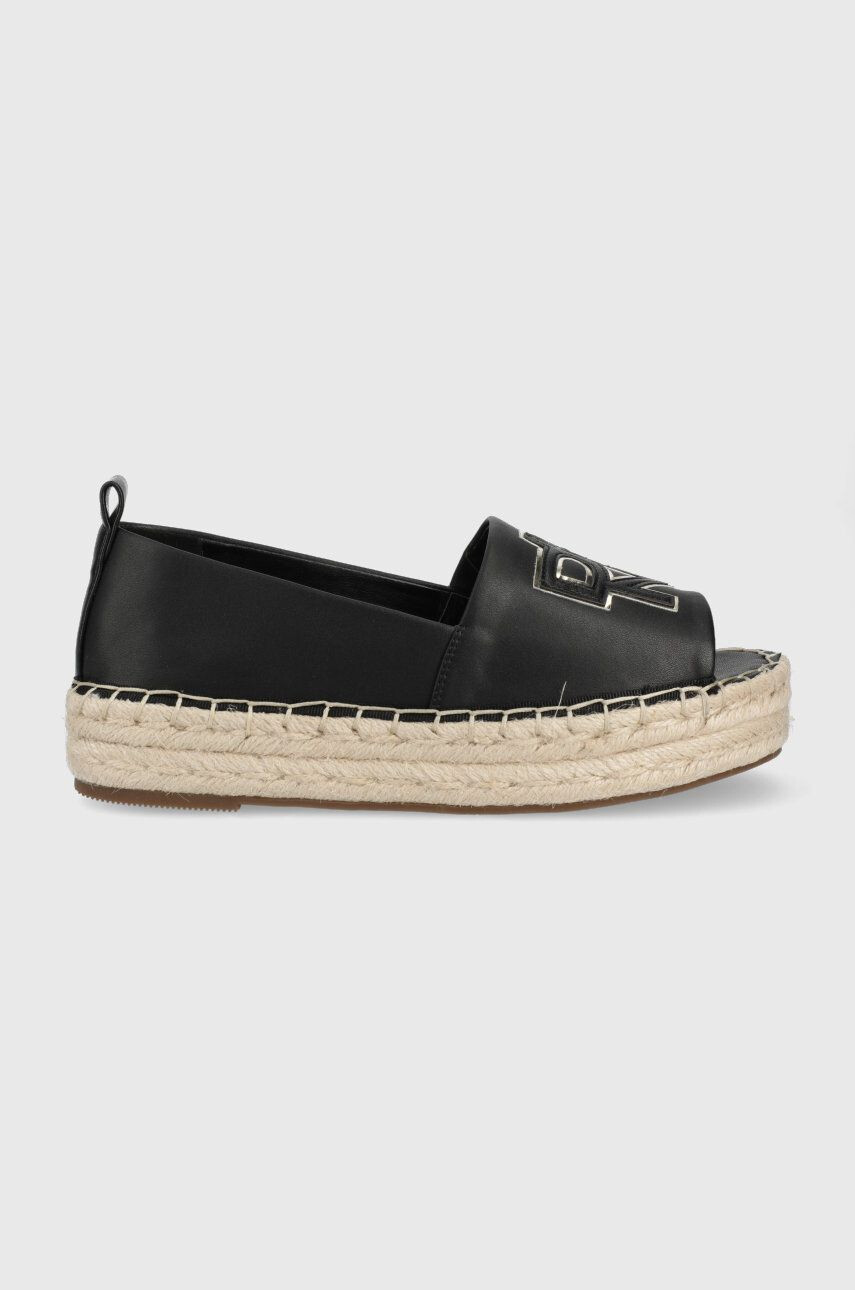 DKNY Espadrilky Maddy čierna farba na platforme - Pepit.sk