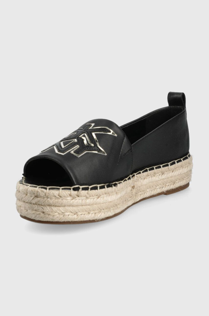 DKNY Espadrilky Maddy čierna farba na platforme - Pepit.sk