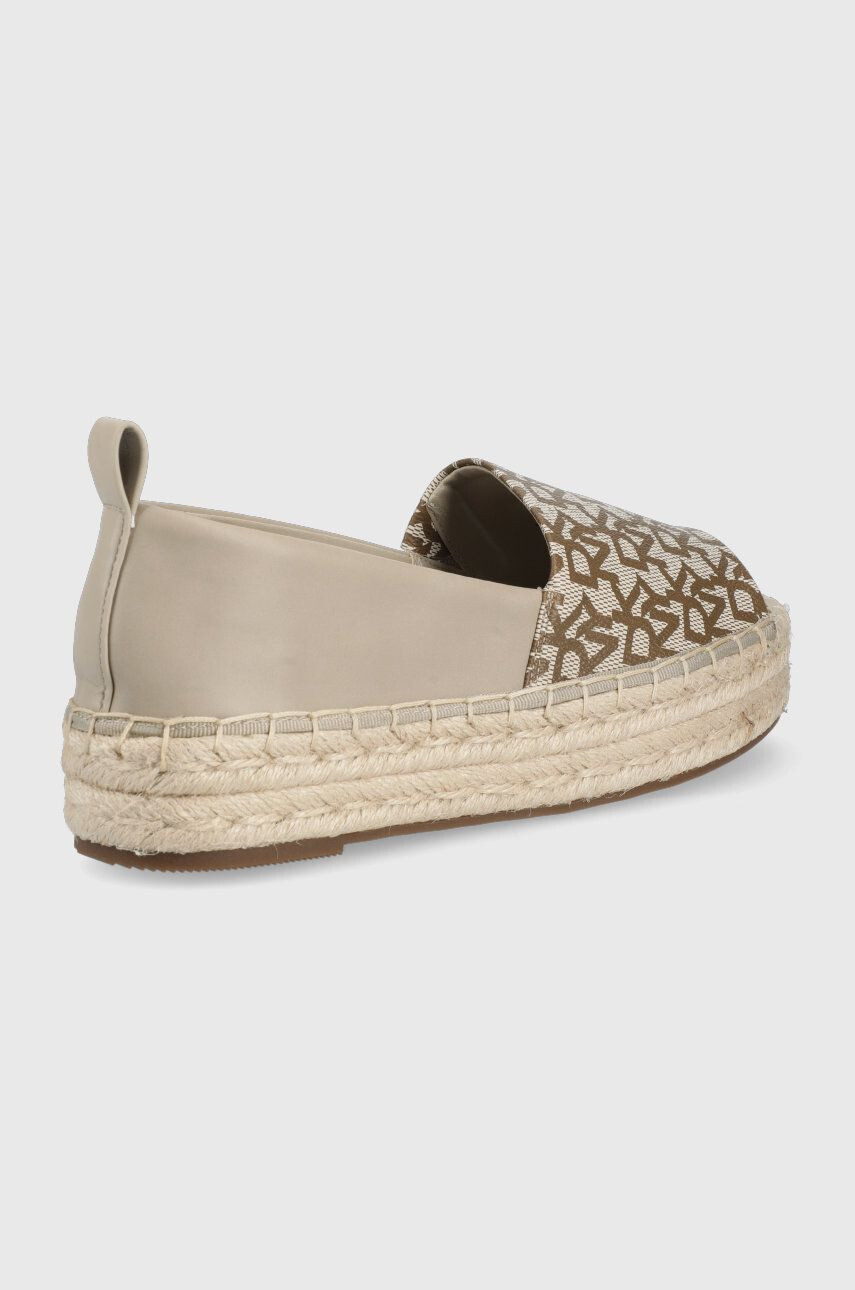 DKNY Espadrilky Magan béžová farba na platforme - Pepit.sk