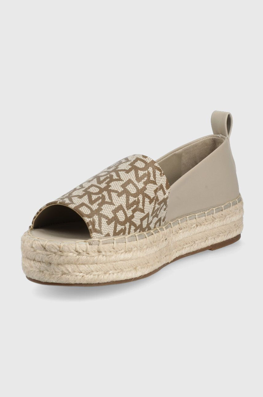 DKNY Espadrilky Magan béžová farba na platforme - Pepit.sk