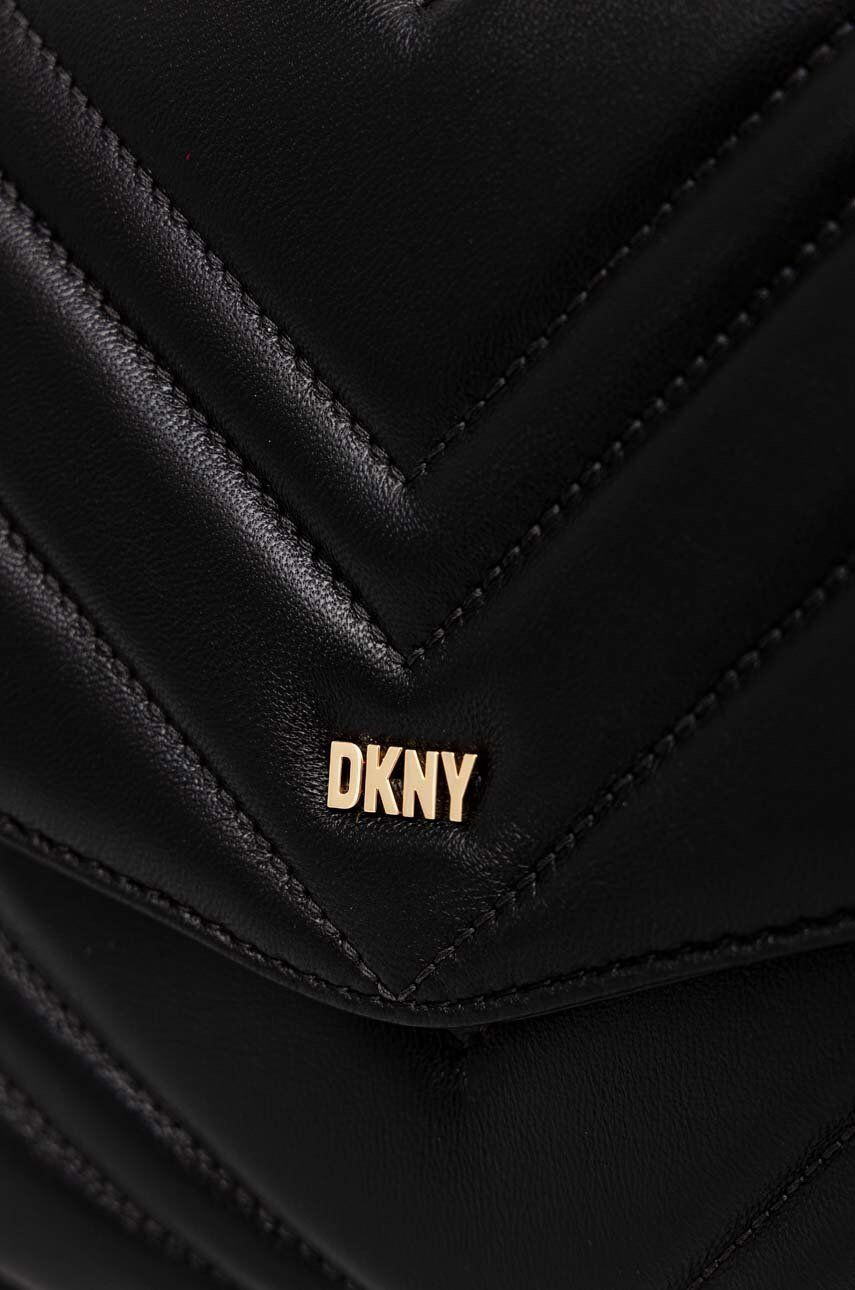 DKNY Kožená kabelka čierna farba - Pepit.sk