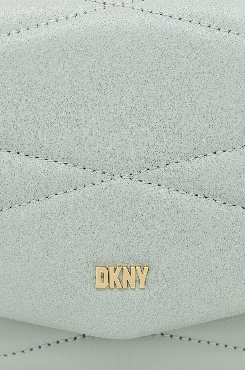 DKNY Kožená kabelka tyrkysová farba - Pepit.sk