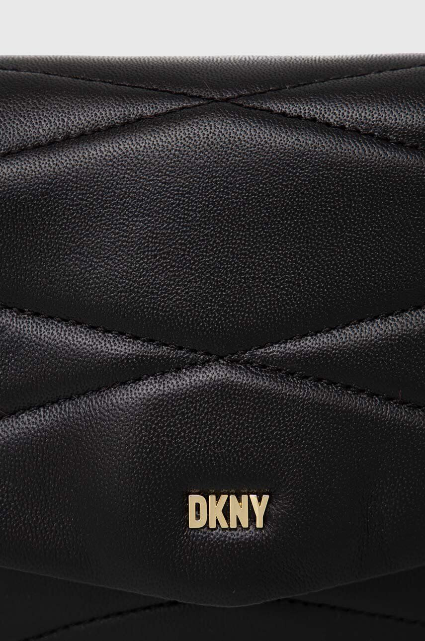 DKNY Kožená kabelka čierna farba - Pepit.sk