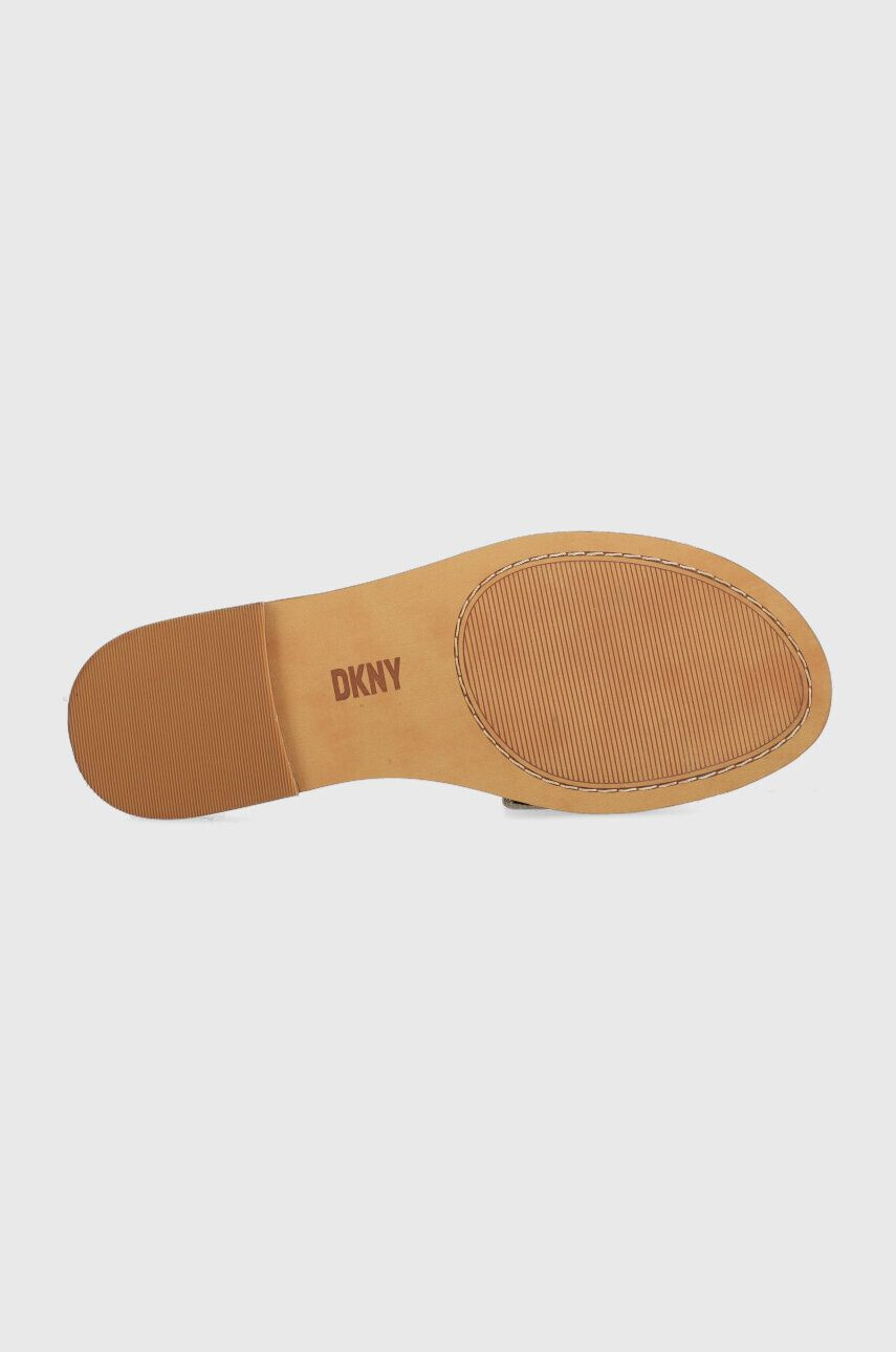 DKNY Kožené šľapky GRACEN dámske zlatá farba K1351537 - Pepit.sk