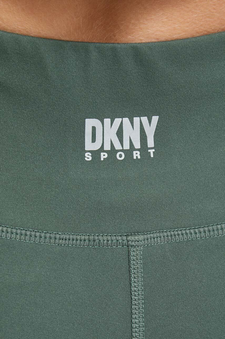 DKNY Legíny dámske čierna farba s nášivkou - Pepit.sk