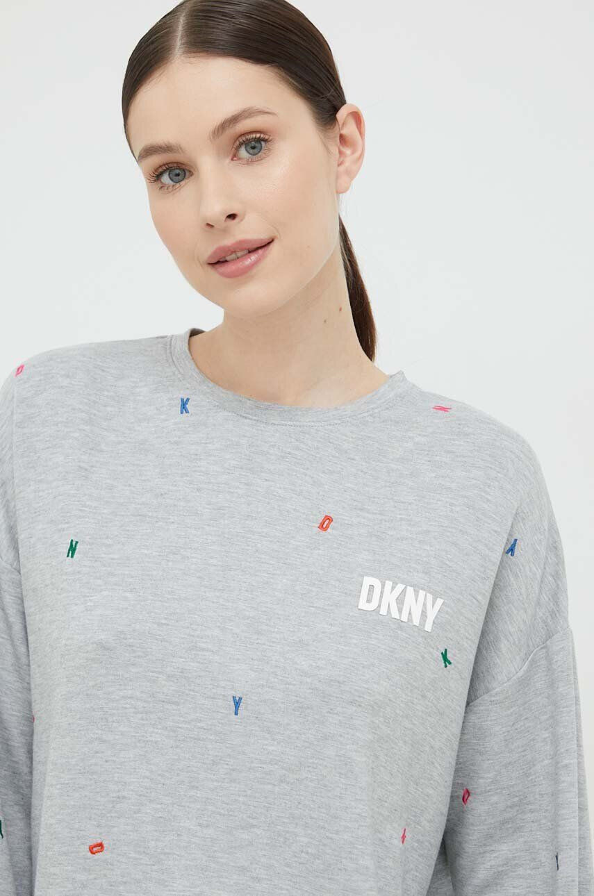 DKNY Mikina s kapucňou šedá farba - Pepit.sk