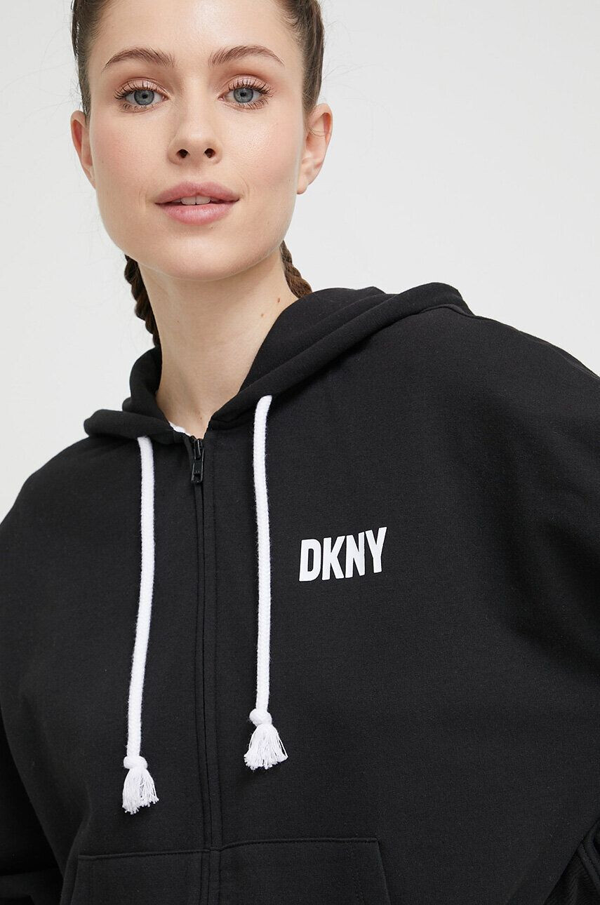 DKNY Mikina s kapucňou béžová farba s kapucňou vzorovaná - Pepit.sk