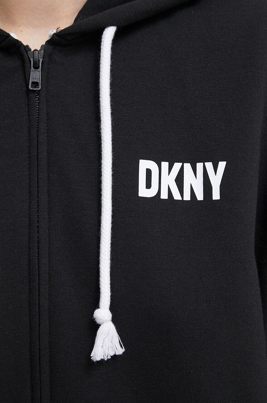 DKNY Mikina s kapucňou béžová farba s kapucňou vzorovaná - Pepit.sk