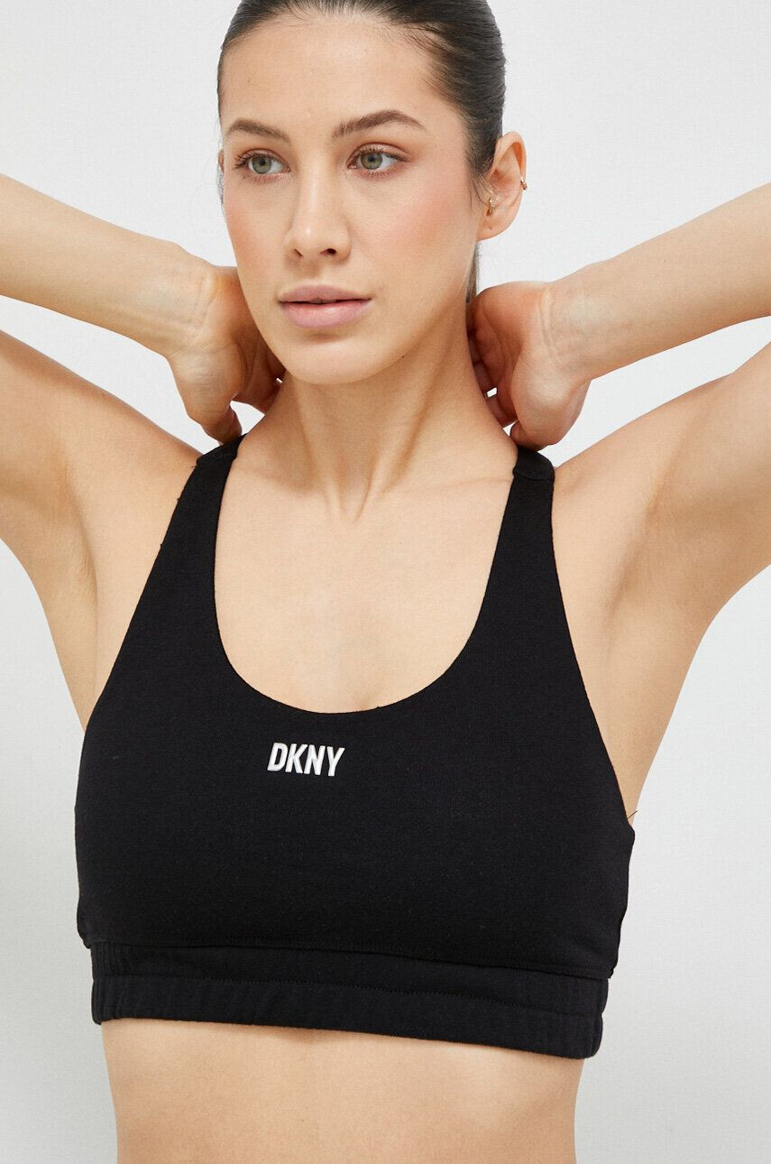 DKNY Športová podprsenka čierna farba - Pepit.sk