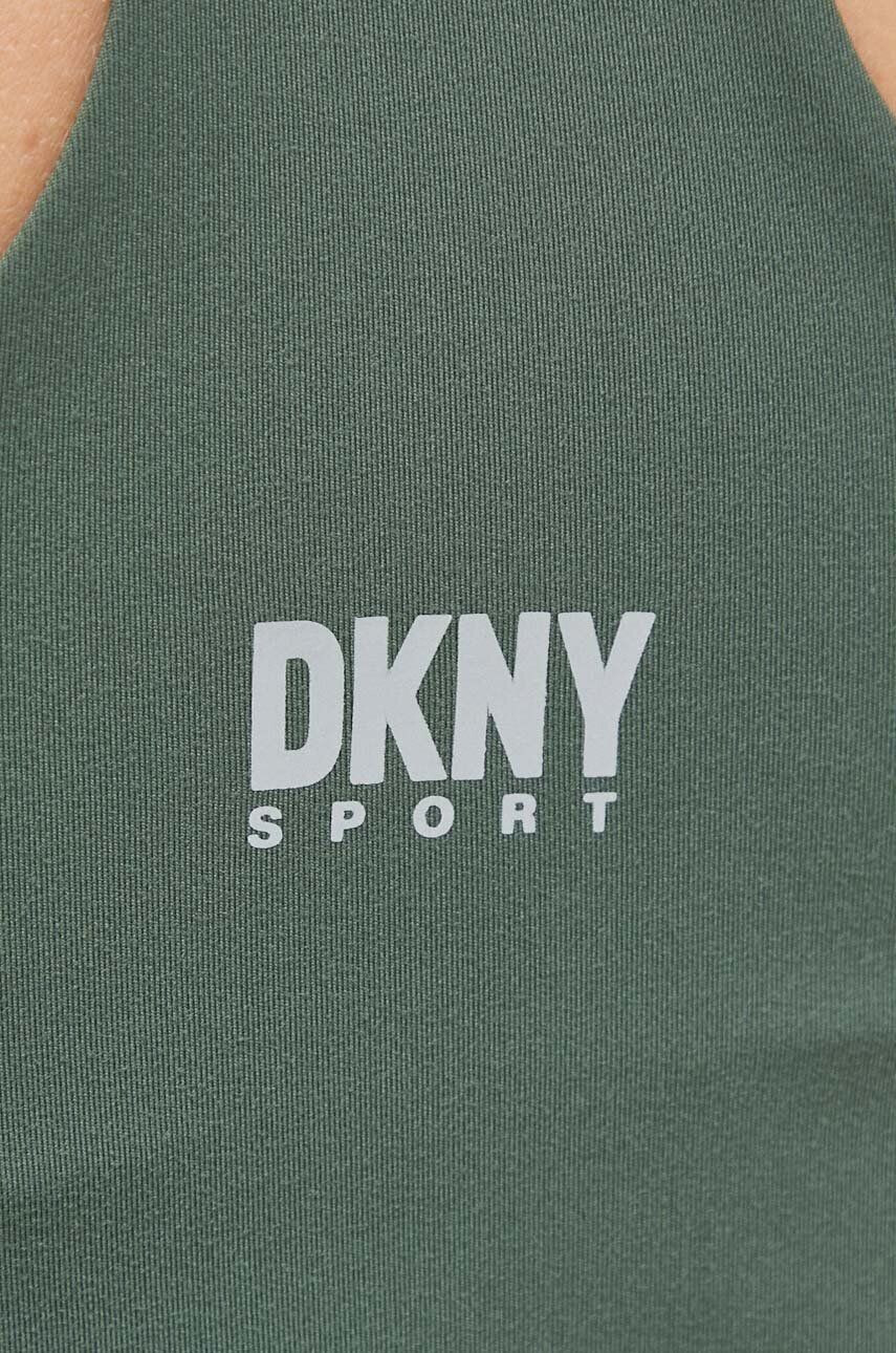 DKNY Športová podprsenka zelená farba jednofarebný - Pepit.sk