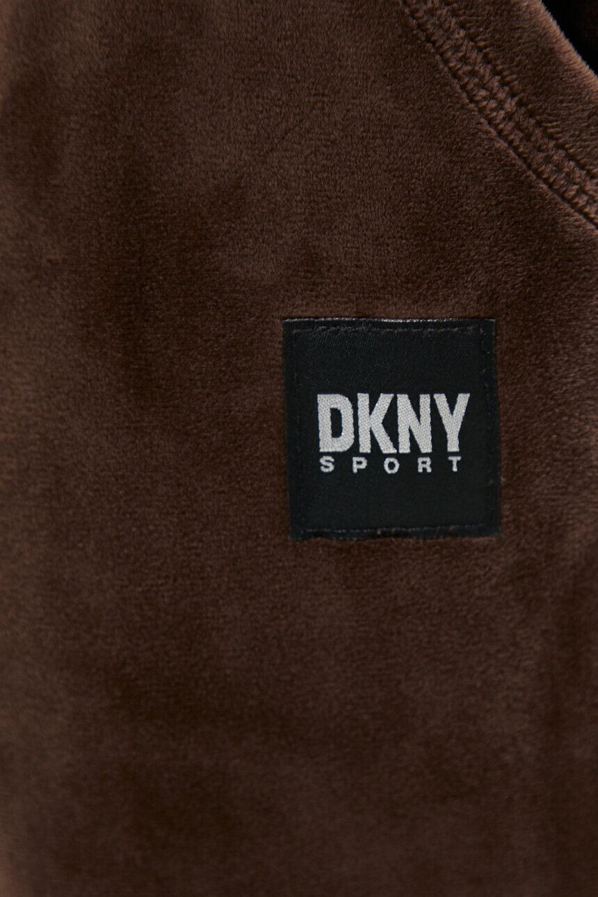 DKNY Tepláky hnedá farba jednofarebné - Pepit.sk