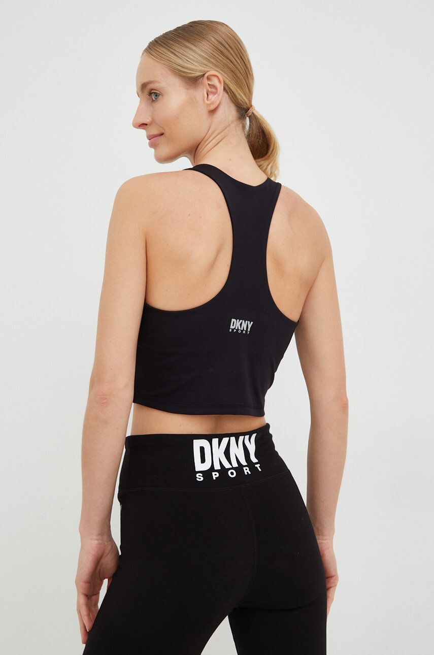 DKNY Top čierna farba - Pepit.sk