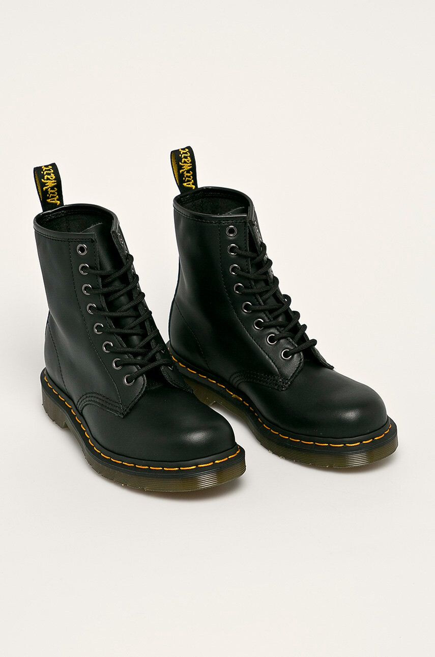 Dr. Martens Kožené workery 1460 Nappa dámske čierna farba na plochom podpätku - Pepit.sk