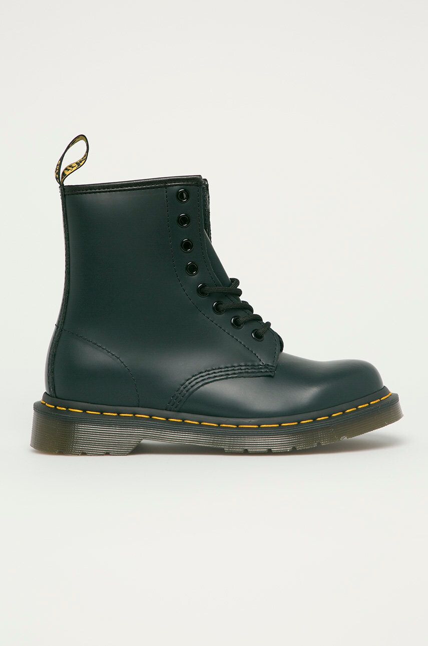 Dr. Martens Kožené workery 1460 dámske tmavomodrá farba na plochom podpätku - Pepit.sk