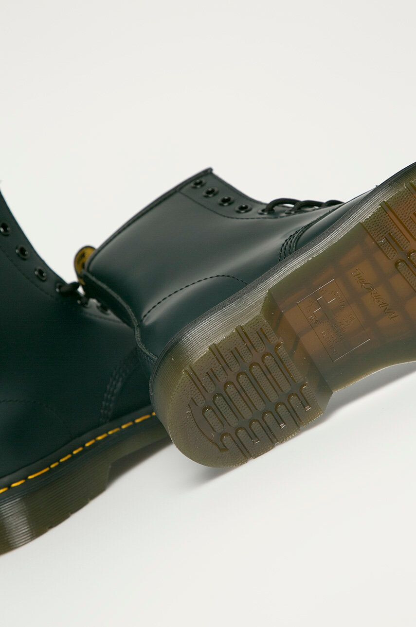 Dr. Martens Kožené workery 1460 dámske tmavomodrá farba na plochom podpätku - Pepit.sk