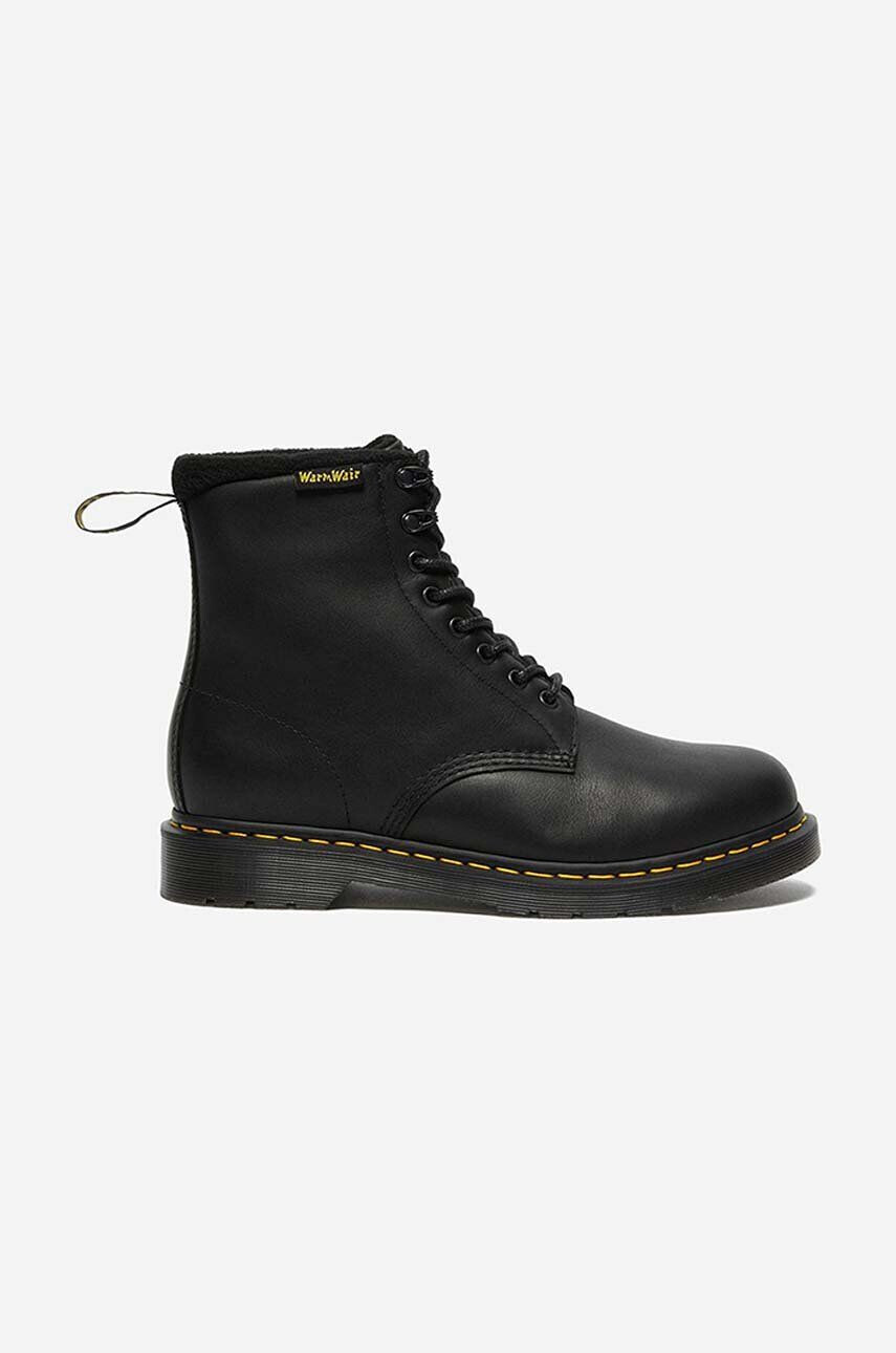 Dr. Martens Kožené členkové topánky 1460 Pascal čierna farba na plochom podpätku jemne zateplené DM27084001 - Pepit.sk