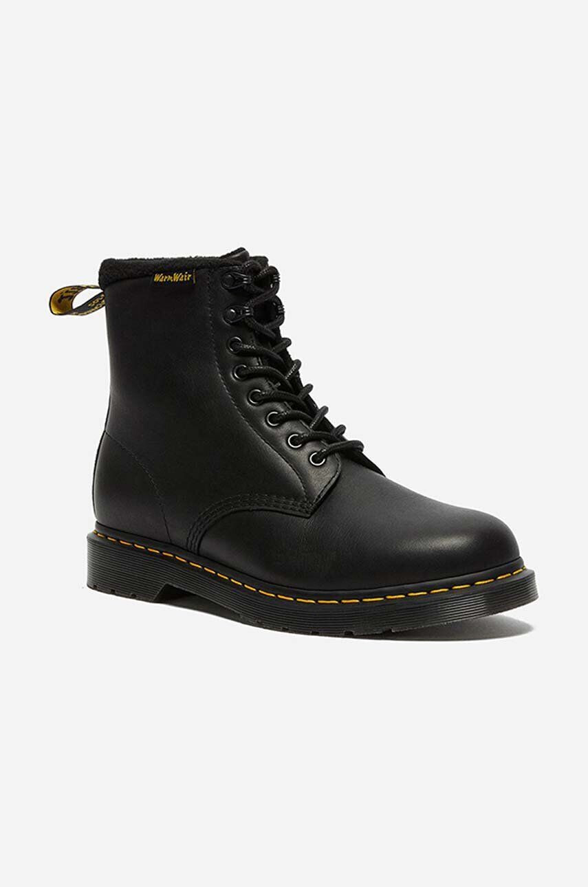 Dr. Martens Kožené členkové topánky 1460 Pascal čierna farba na plochom podpätku jemne zateplené DM27084001 - Pepit.sk