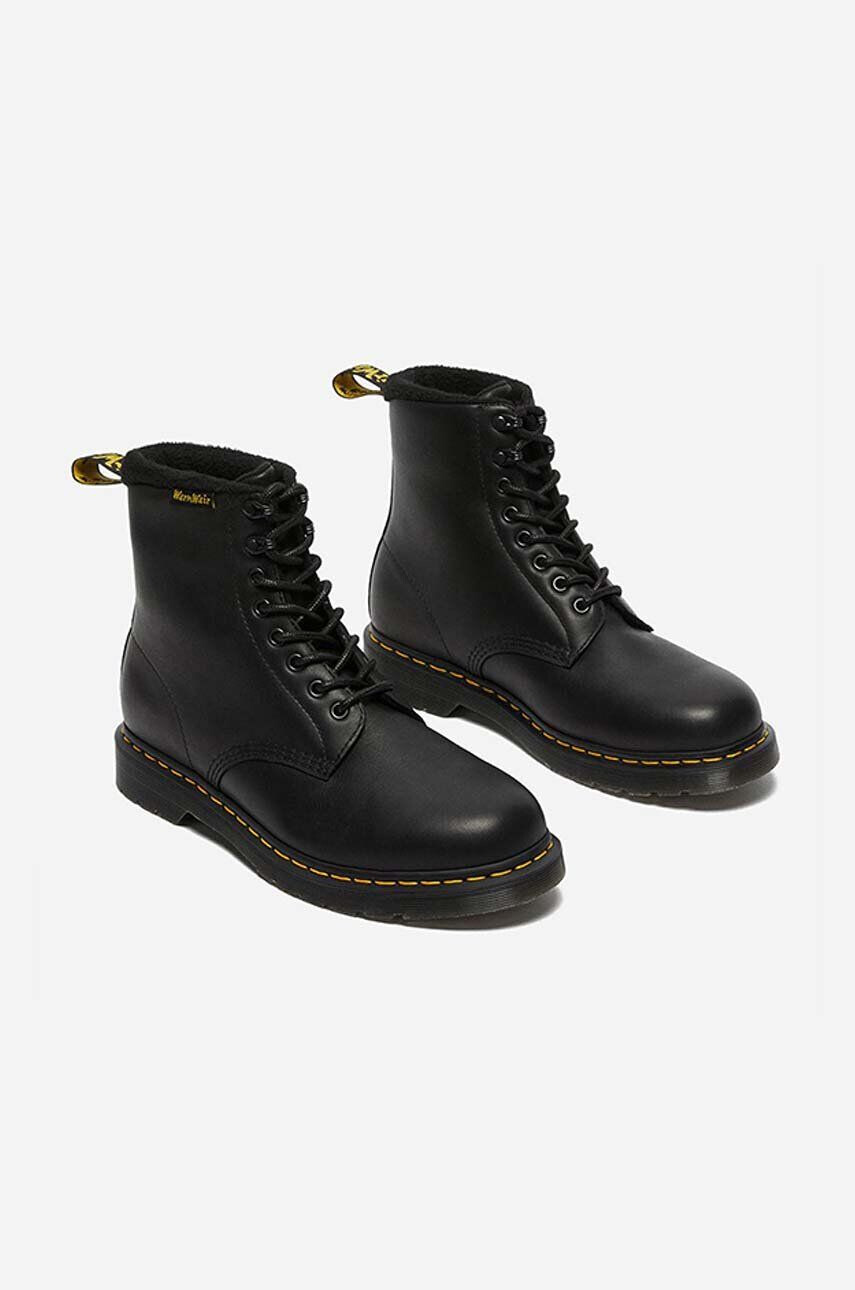 Dr. Martens Kožené členkové topánky 1460 Pascal čierna farba na plochom podpätku jemne zateplené DM27084001 - Pepit.sk