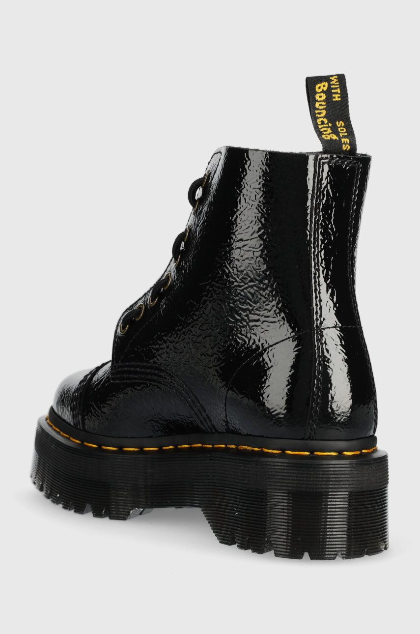 Dr. Martens Kožené členkové topánky Sinclair dámske čierna farba na platforme - Pepit.sk