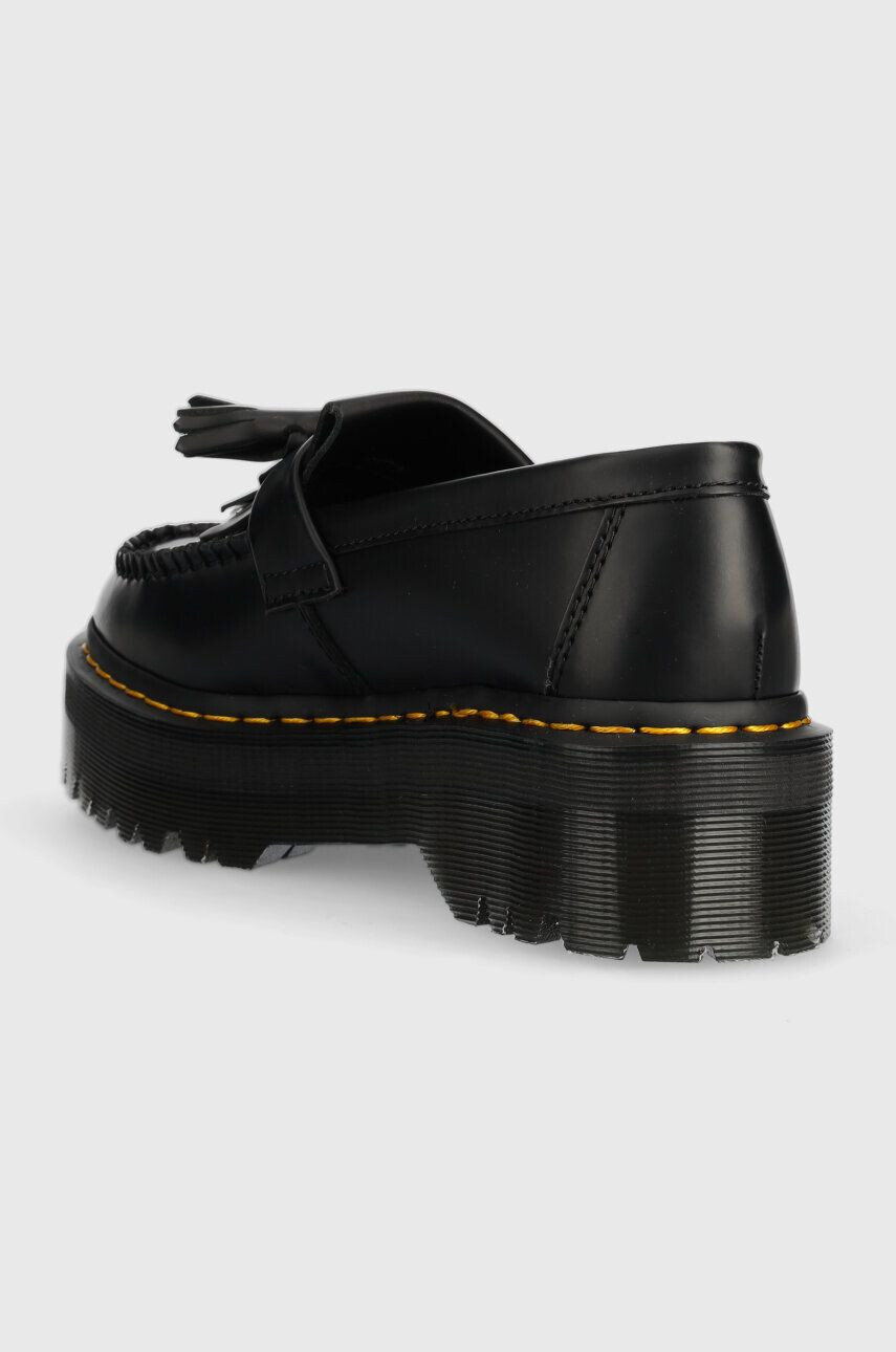 Dr. Martens Kožené mokasíny Adrian Quad dámske čierna farba na platforme DM27989001 - Pepit.sk