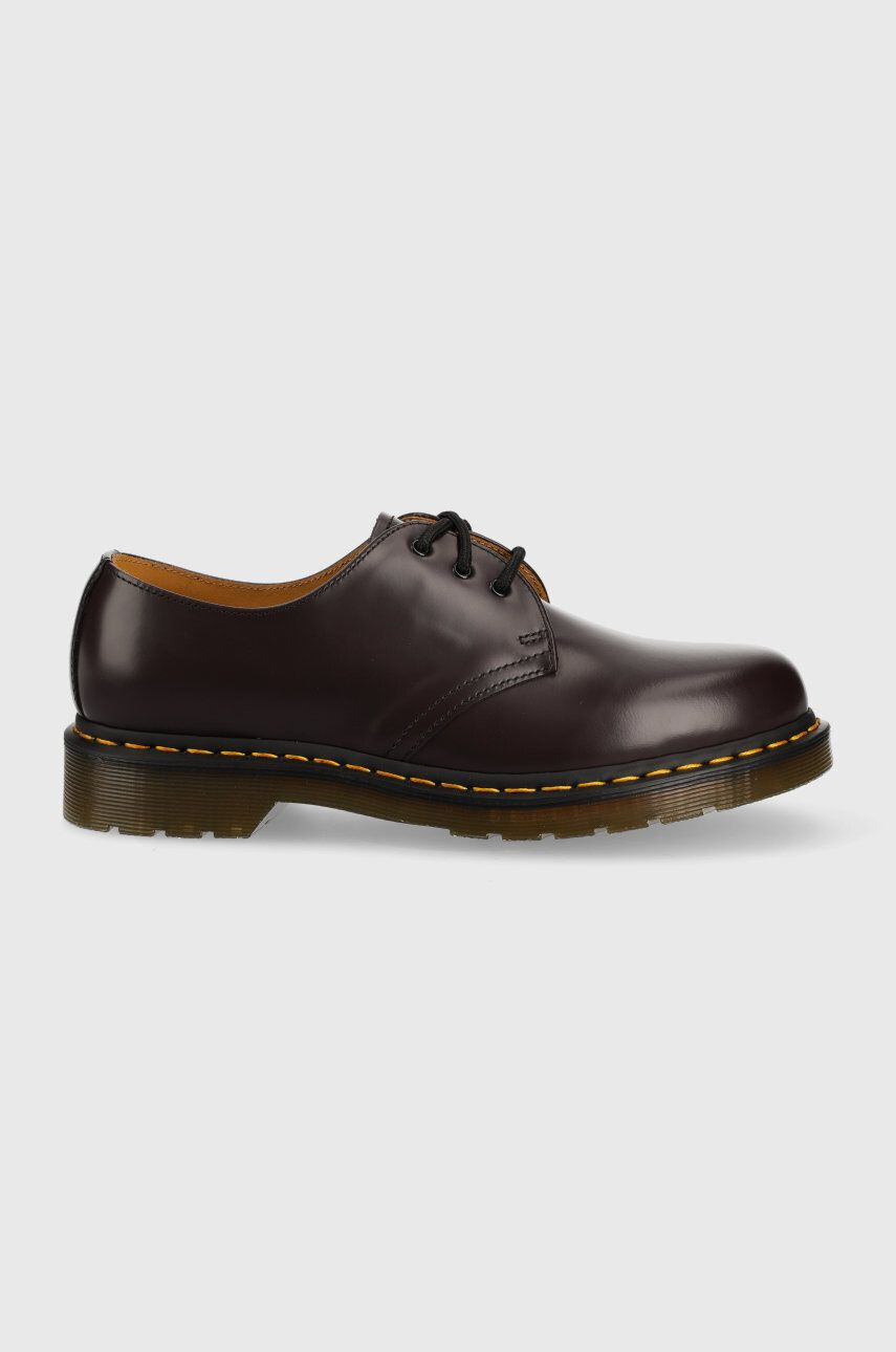 Dr. Martens Kožené poltopánky bordová farba - Pepit.sk