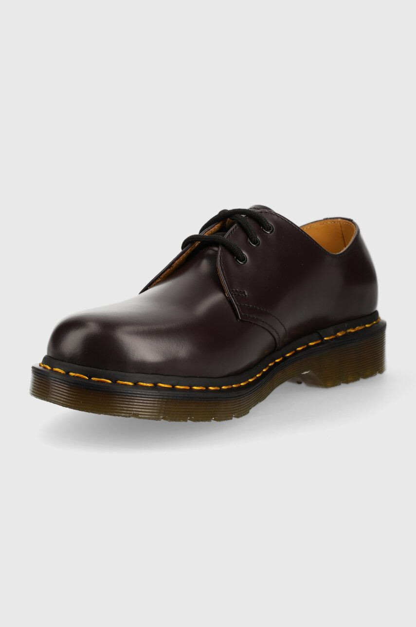 Dr. Martens Kožené poltopánky bordová farba - Pepit.sk