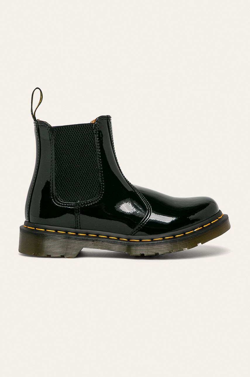 Dr. Martens Kožené topánky chelsea 2976 25278001-Black dámske čierna farba na plochom podpätku - Pepit.sk