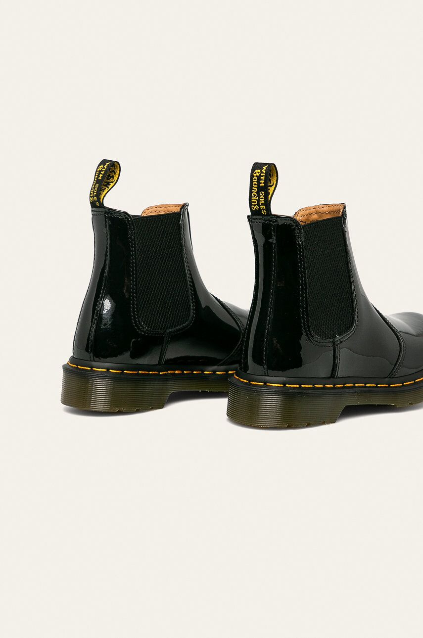 Dr. Martens Kožené topánky chelsea 2976 25278001-Black dámske čierna farba na plochom podpätku - Pepit.sk