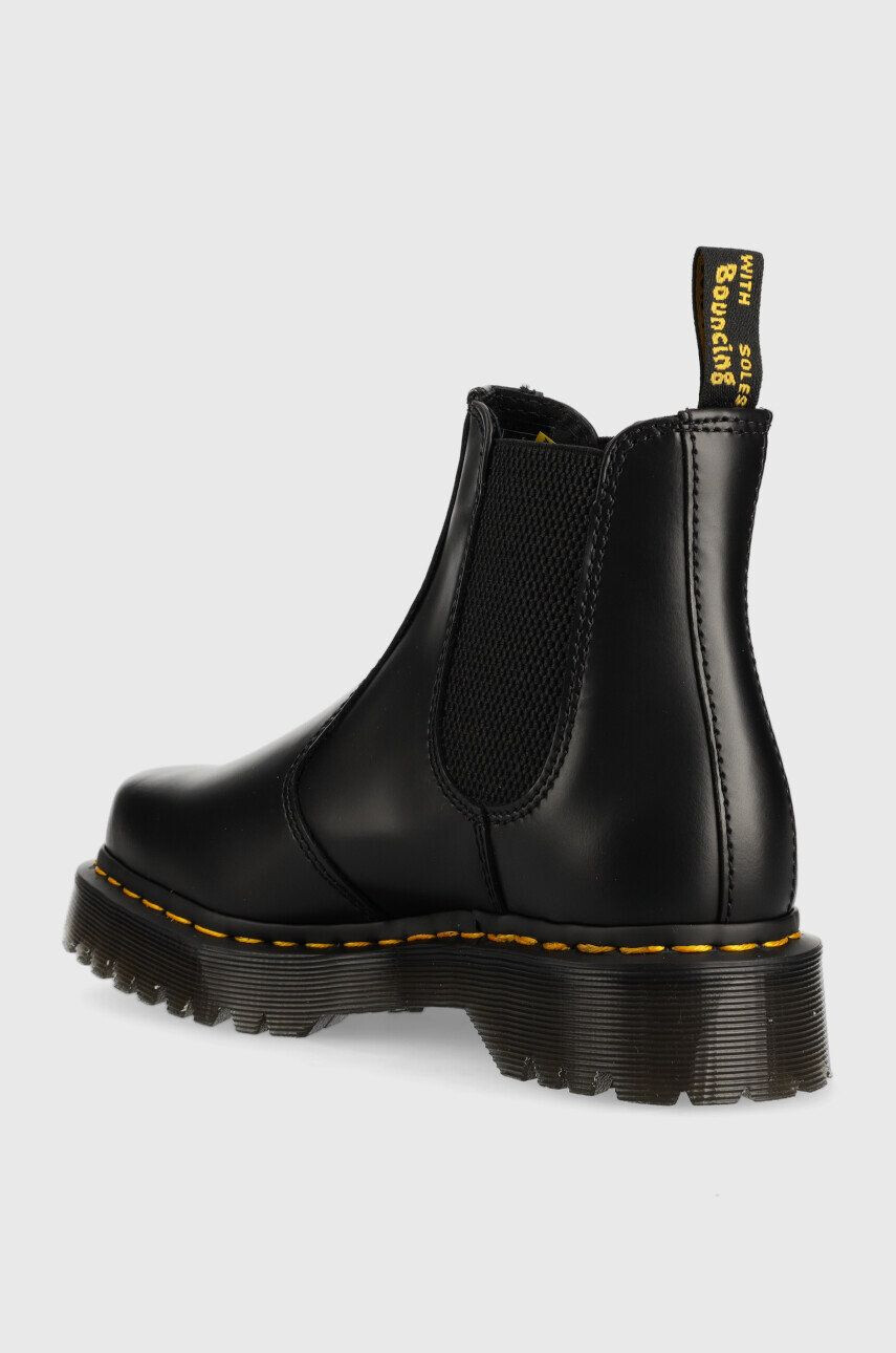 Dr. Martens Kožené topánky chelsea 2976 Bex Squared DM27888001-Black dámske čierna farba na plochom podpätku - Pepit.sk