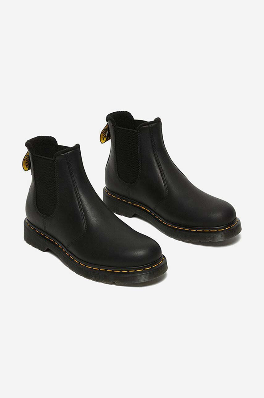 Dr. Martens Kožené topánky chelsea 2976 Valor Waterproof pánske čierna farba DM27142001 - Pepit.sk