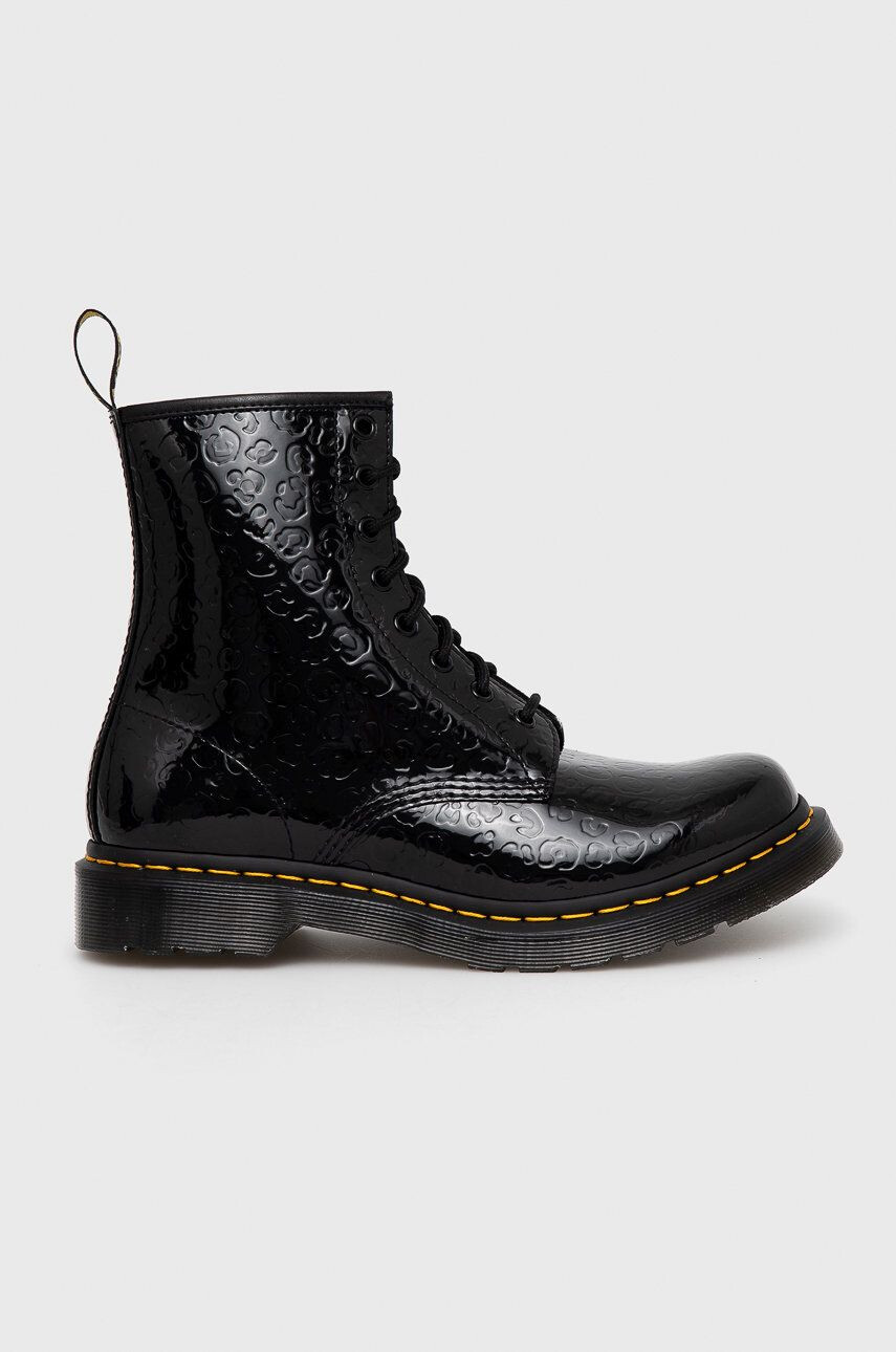 Dr. Martens Kožené workery 1460 dámske čierna farba na plochom podpätku - Pepit.sk