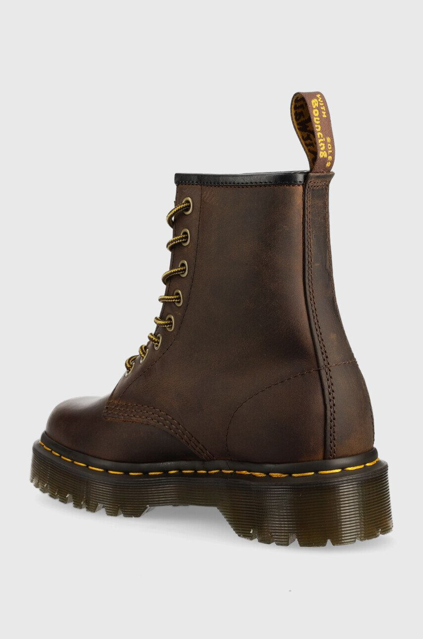 Dr. Martens Kožené workery 1460 Bex dámske hnedá farba na plochom podpätku - Pepit.sk